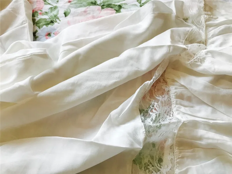 Новое поступление, летние Ночные рубашки с круглым вырезом, дамские платья свободного покроя, принцесса, длинная одежда для сна, однотонное кружевное домашнее платье, сексуальная ночная рубашка# HH10