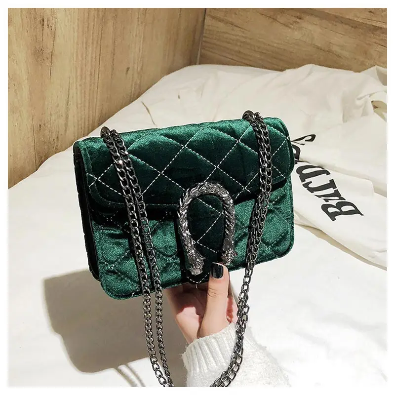 Женские сумки через плечо 2019 Весенние новые бархатные роскошные женские