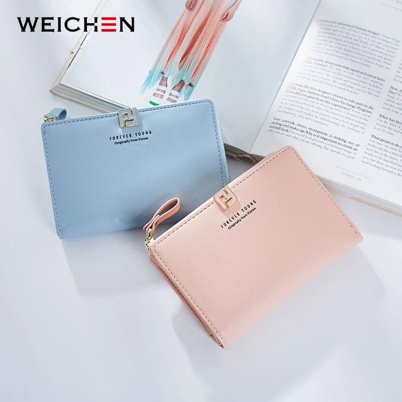 WEICHEN Модные женские стандартные кошельки, кожаный женский маленький кошелек, женский клатч, брендовый дизайн, держатель для карт, кошельки для монет