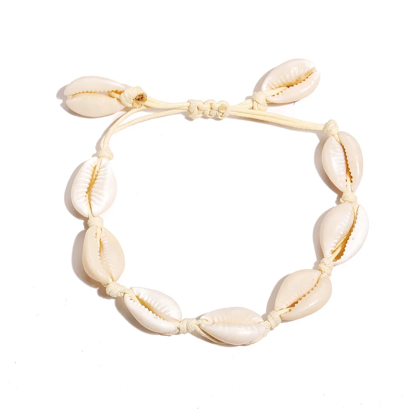 CS05009820 Sea Shell женские браслеты для щиколотки богемский разноцветный Винтаж ножной браслет, сделанный своими руками браслет на ногу пляжная Женская Ювелирное Украшение с морскими мотивами - Окраска металла: CS05009820