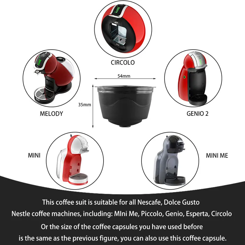 2 е поколение Dolce Gusto многоразового пользования кофейный пластиковый