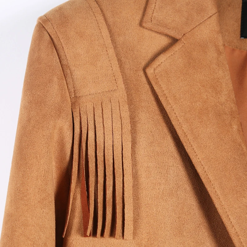 Мужской замшевый Блейзер на одной пуговице с бахромой|blazer for men|fashion blazer mensuede |