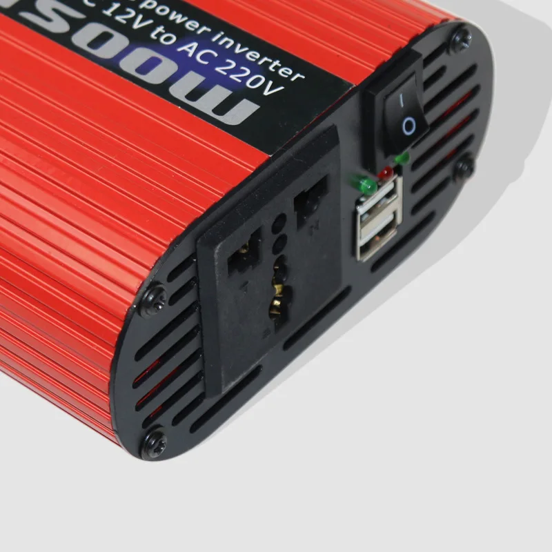 Преобразователь напряжения 12 В в 220 24 48 Инвертор 1500 Вт двойной USB мощности