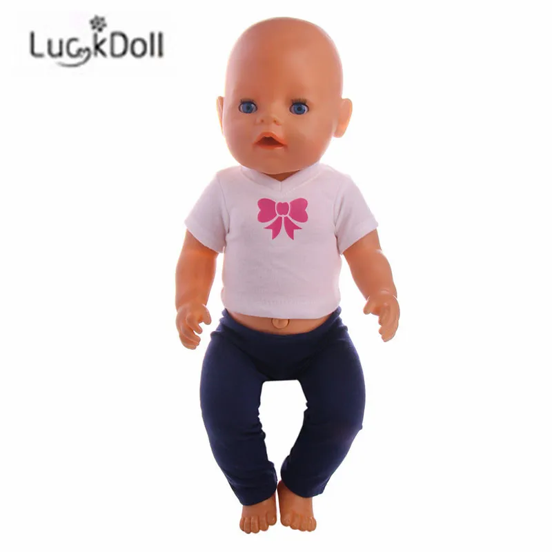 

LUCKDOLL/колготки + топ с длинными рукавами, 18 дюймов, американский размер 43 см, аксессуары для детской кукольной одежды, игрушки для девочек, пок...