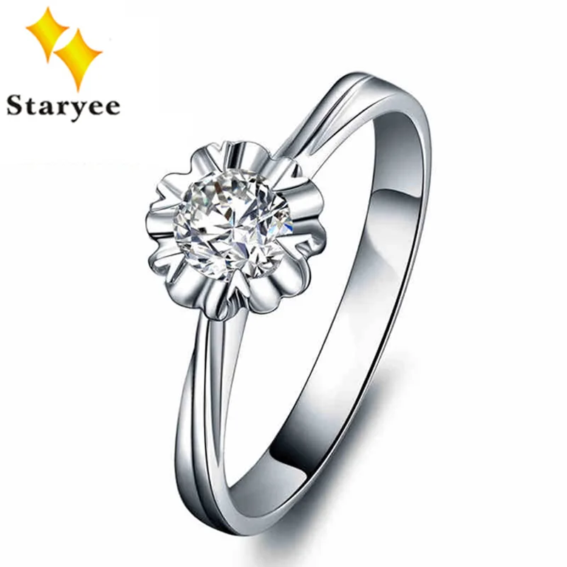 Женское Обручальное Кольцо Charles Colvard из натурального белого золота 18 К 0 3ct VS D color