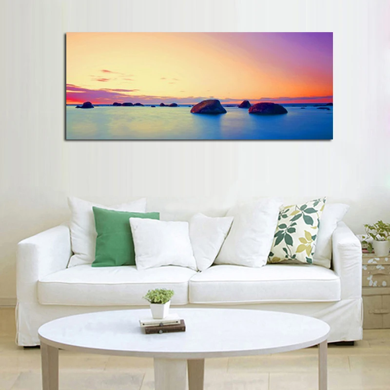 

Modern Abstract Wall Stickers Sea View Oil Painting On Canvas Handpainted Scenery Pictures for Home Decor