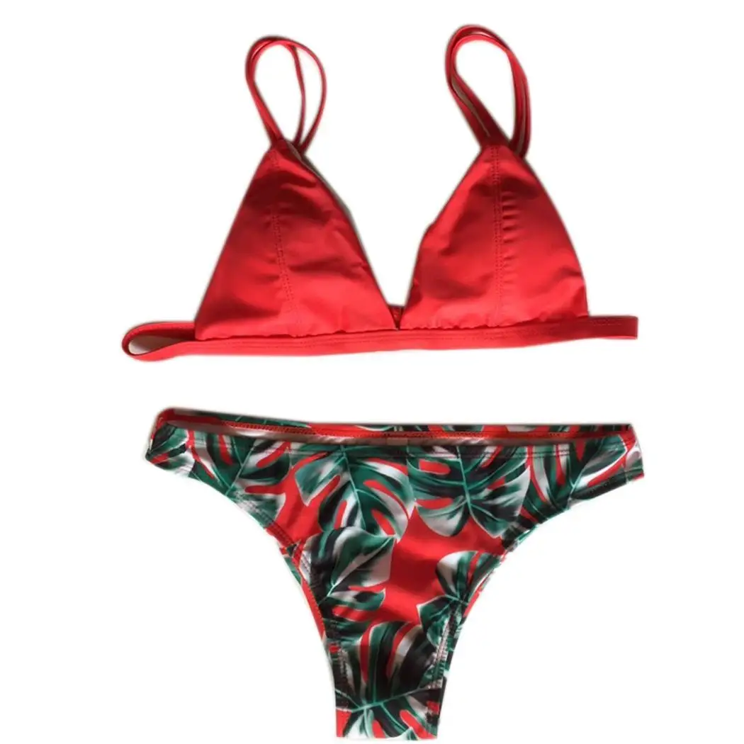 Женское модное пляжное бикини с цветочным принтом пляжный для отдыха плавания