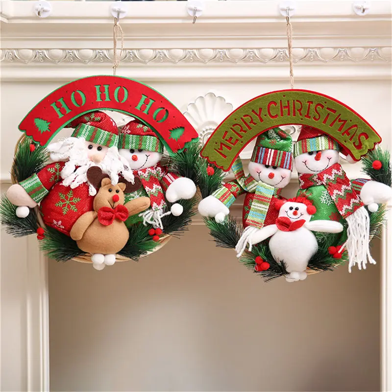 

Тканевые подвесные украшения с надписью "Merry Christmas"