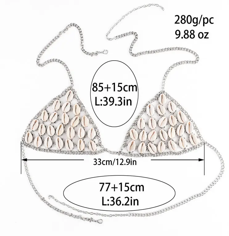 Металлический женский бюстгальтер цепочка для тела ювелирные изделия костюмы из