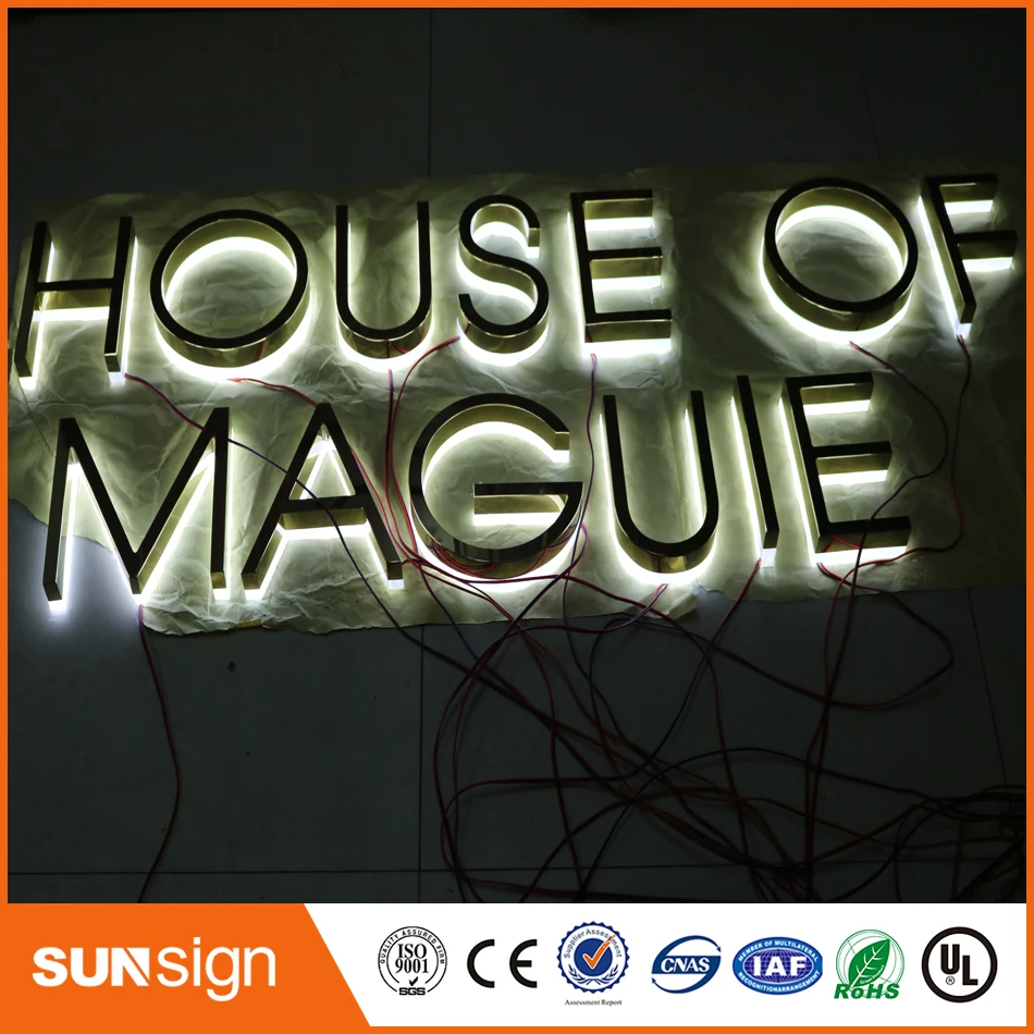 Factoy Outlet Outdoor fine workmanship stainless steel letters sign
