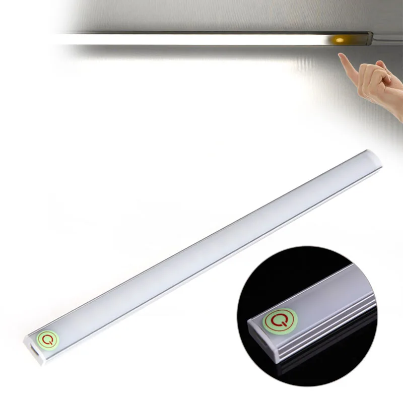 

Dimmable 30CM USB LED Touch Sensor Light Strip Under Cabinet Wardrobe Cupboard Lamp Tube Bar Light