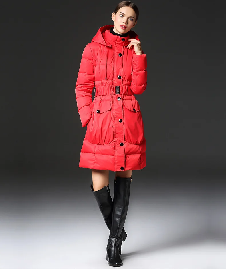 New women winter jackets long parka 2019 Fashion red Slim Hooded warm down coat Winter Jacket Female Outwear | Женская одежда