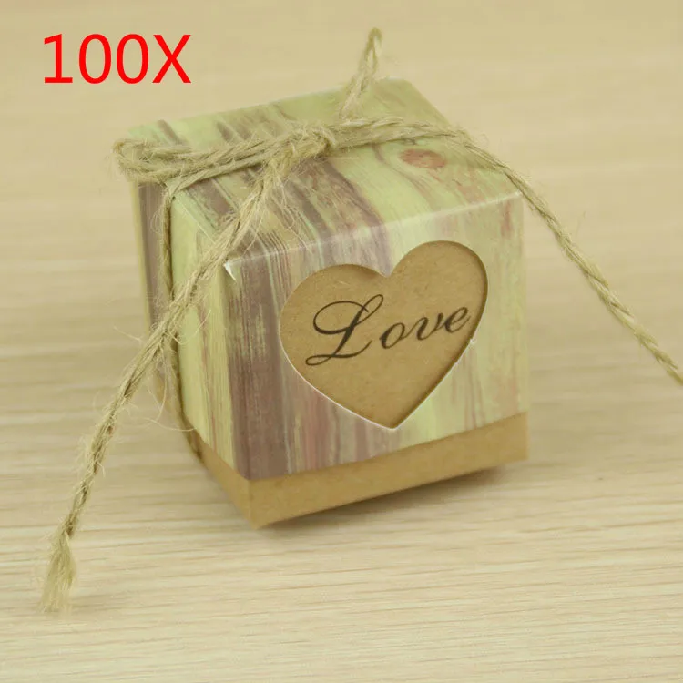 100 шт романтическая конфетная коробка с сердцем для свадебного украшения