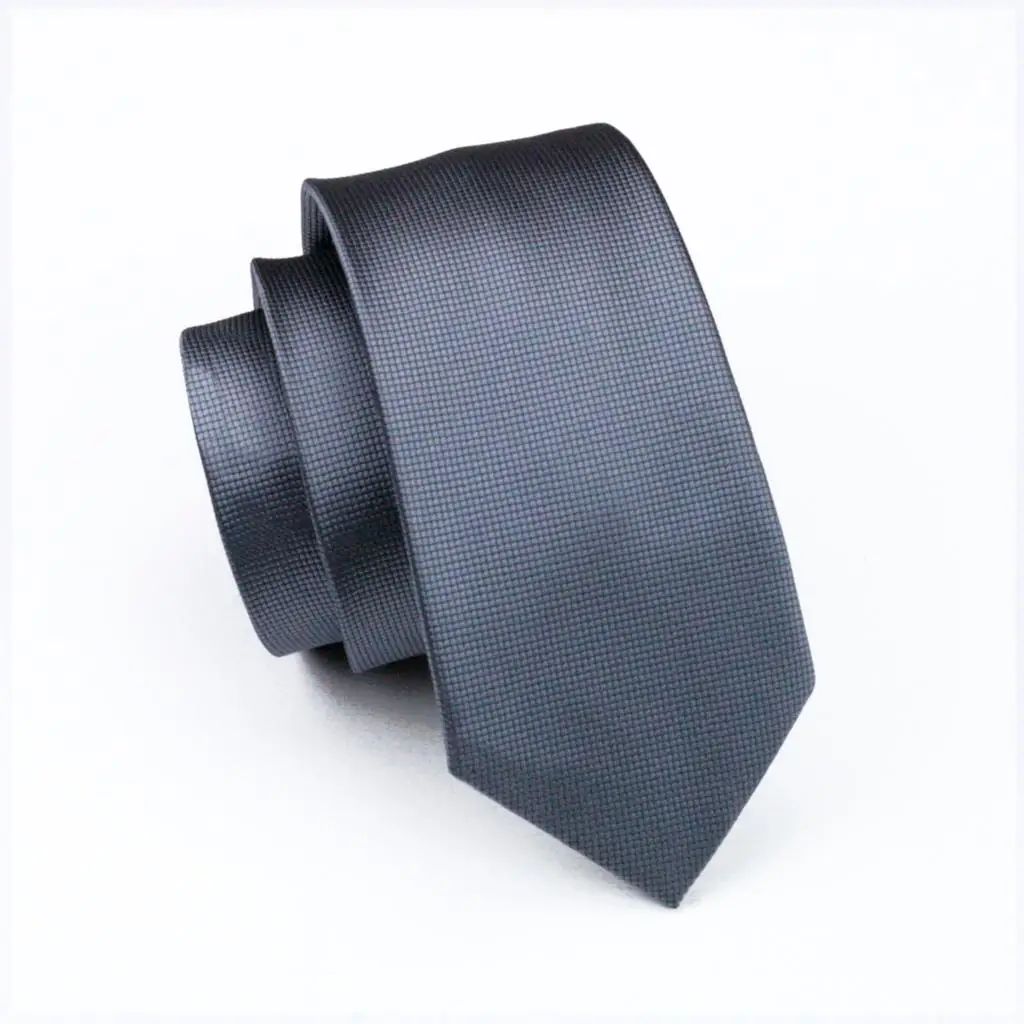 FA 386 мужской галстук серый однотонный 100% Шелковый жаккардовый Hanky запонки набор