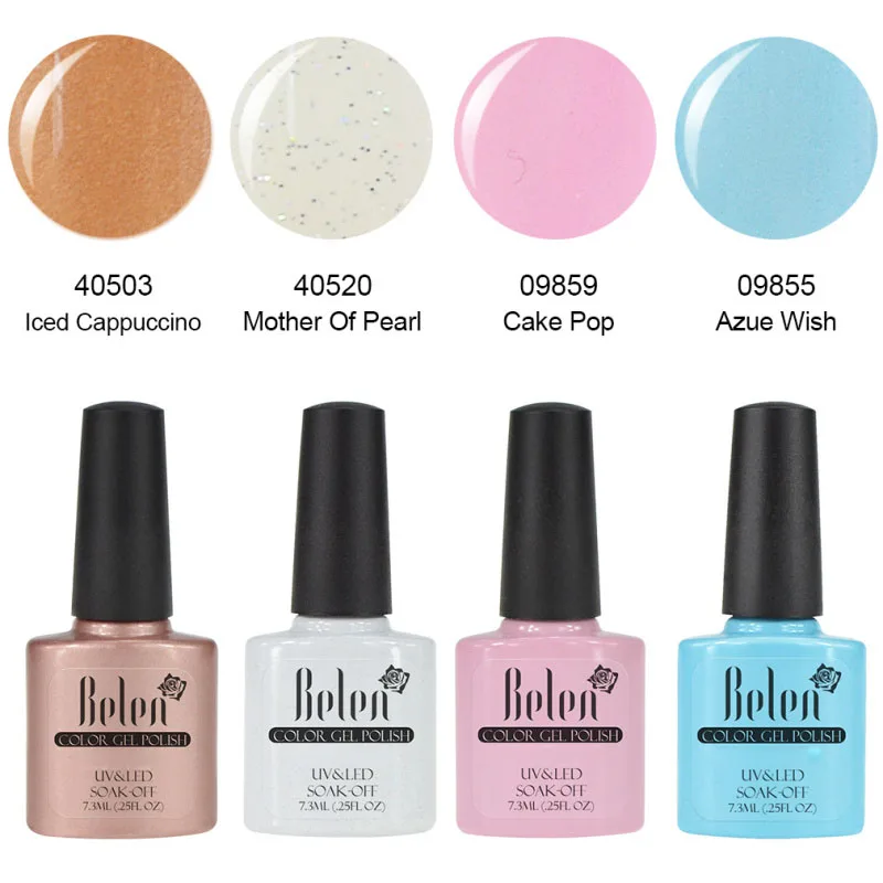 BL-S-C015 Belen 4 шт./набор УФ-гель для ногтей Vernis Полупостоянный 7,3 мл Лак Дизайн Маникюр Искусство Гибридный замочить от лака Набор лаков - Цвет: BL-S-C015