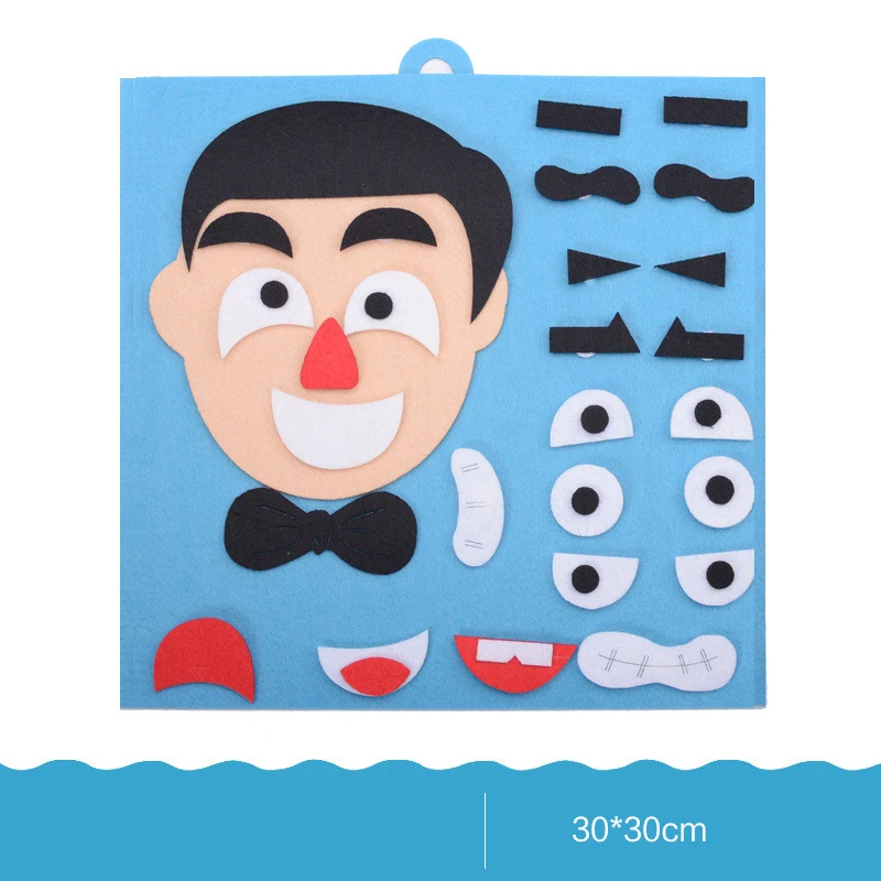1 Набор 3D родителей и детей пять чувствительных органов DIY головоломки для сборки головоломки распознавание детей Обучающие Развивающие игрушки