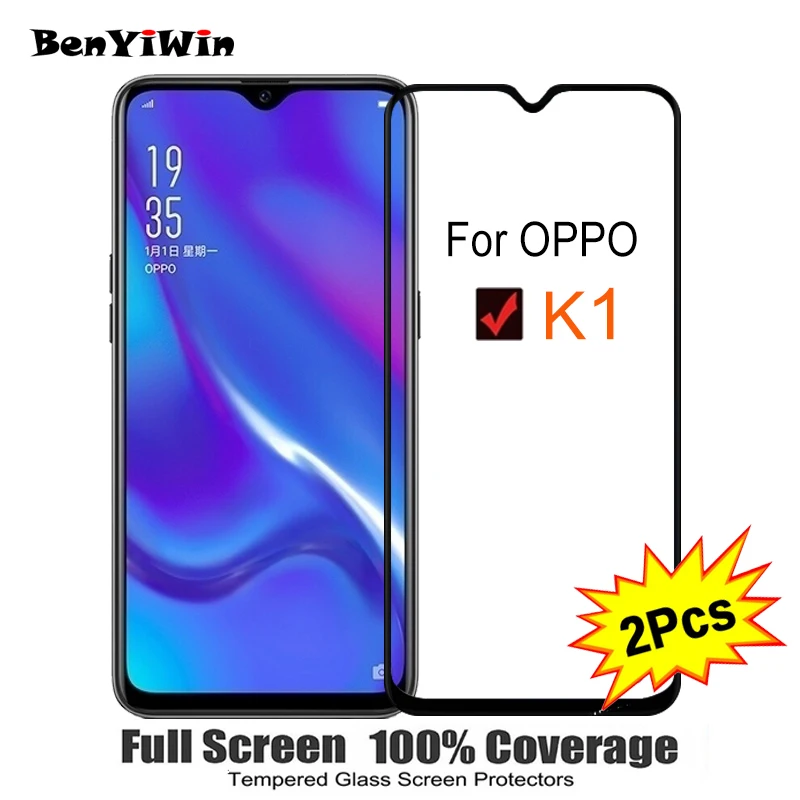 Закаленное стекло с полным покрытием экрана для Oppo K1 k 1 6 40 дюйма Защитное oppo K k1
