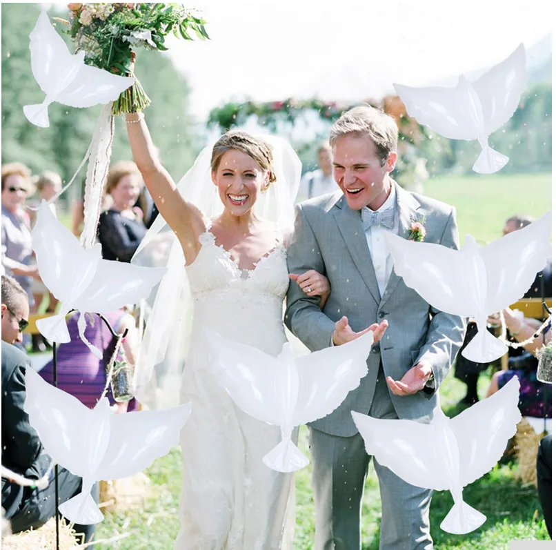 CAMMITEVER 2 шт голубь Свадьба Вечеринка брак ПВХ воздушный шар Невеста годовщина