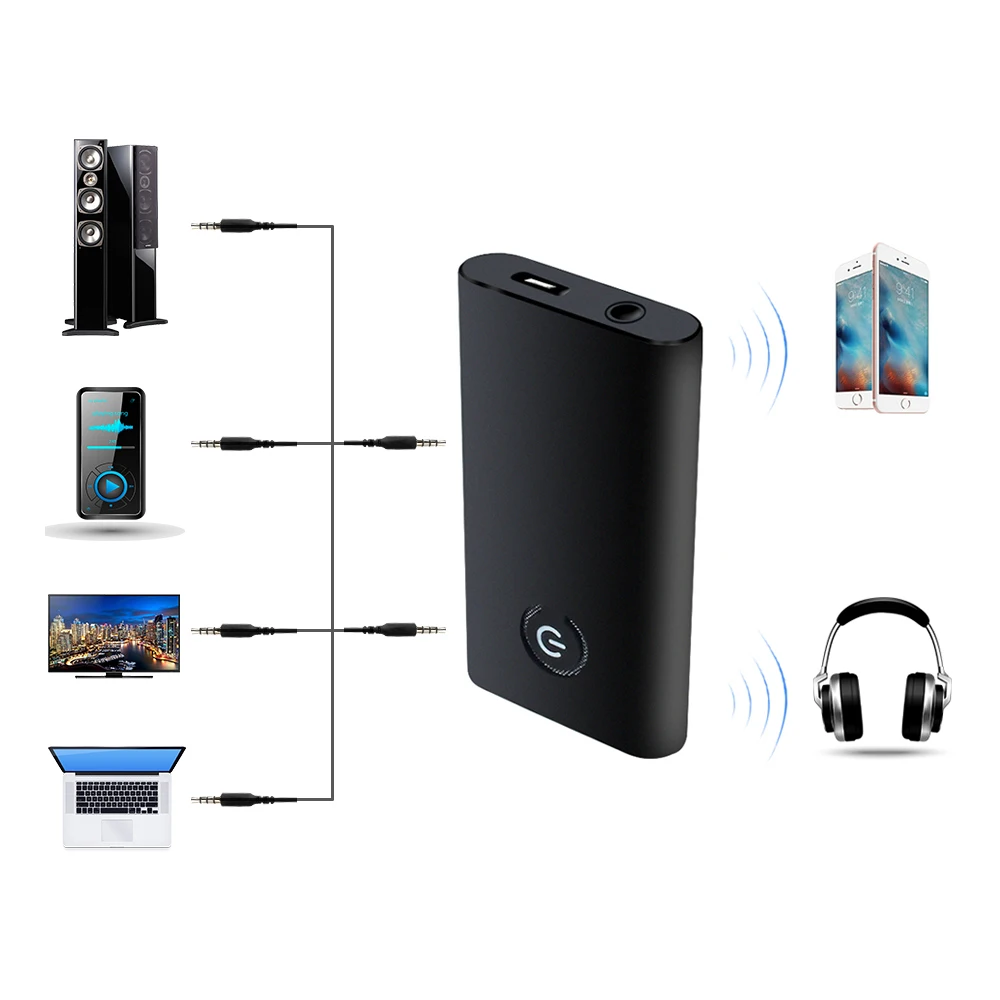 Домашний автомобильный Bluetooth приемник передатчик Aux адаптер стерео аудио Mp3