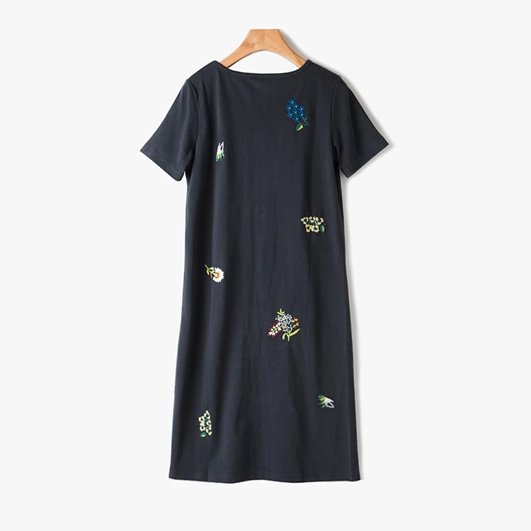 Женская цветочные и птицы вышивка t-shirt dress | одежда