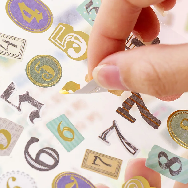 6 шт. милые цветные цифры алфавиты декор для фотографий реквизит наклейки