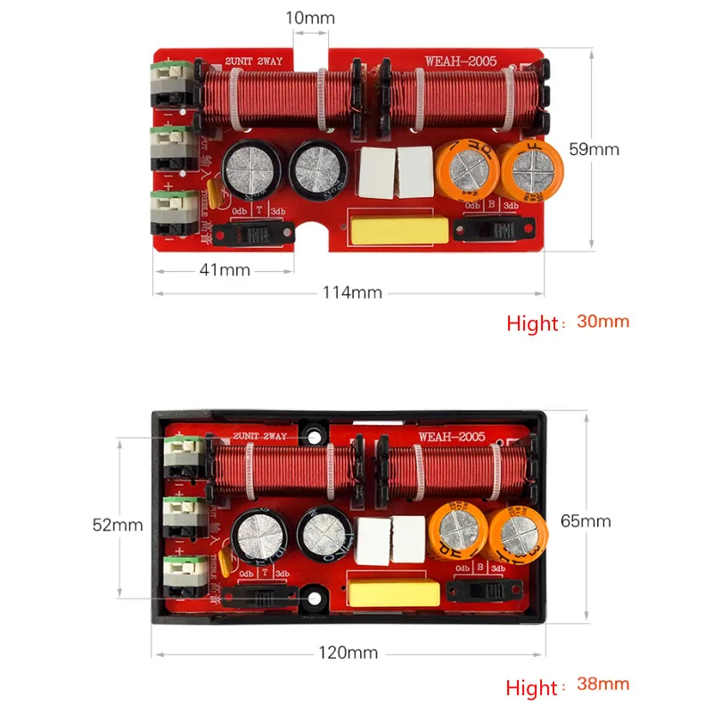 2 шт. автомобильный аудио делитель 2-полосный кроссовер фильтры частоты динамика |
