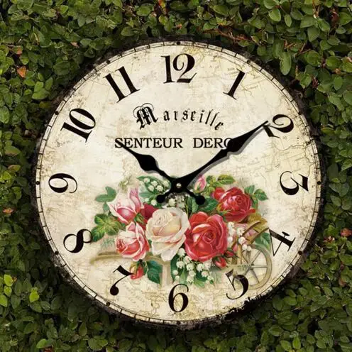 Цветок домашнего декора настенные часы моды тихая спальня украшения современный