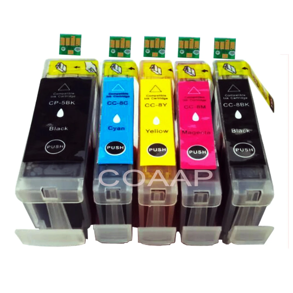 

PGI-5BK CLI-8BK CLI-8C CLI-8M CLI-8Y Compatible CANON Printer ink cartridge (5 pack)