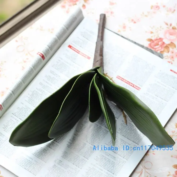 1 PCS Artificial Green butterfly orchid Leaf Plastic Flower Home Wedding Party Decoration F11 |