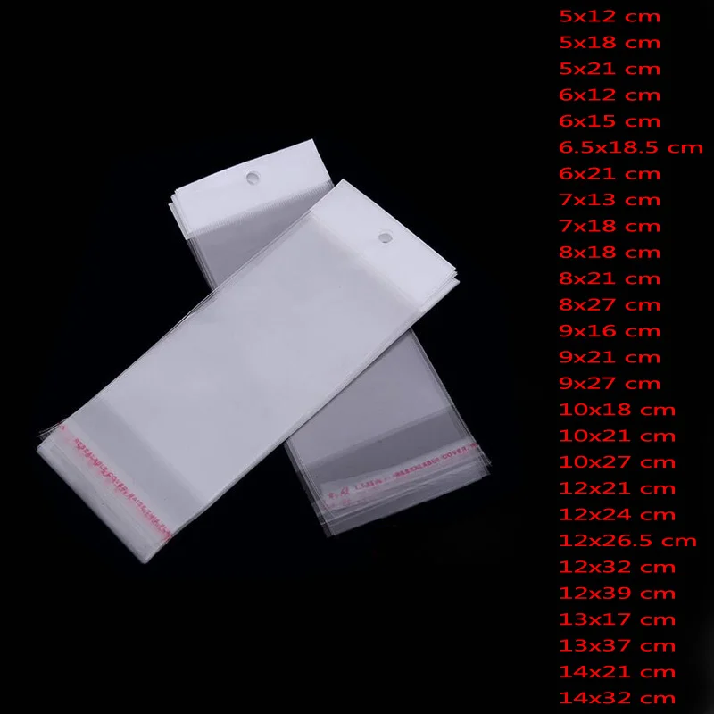 100 шт прозрачный самоклеящийся Мешок полипропиленовый Подарочный пакет