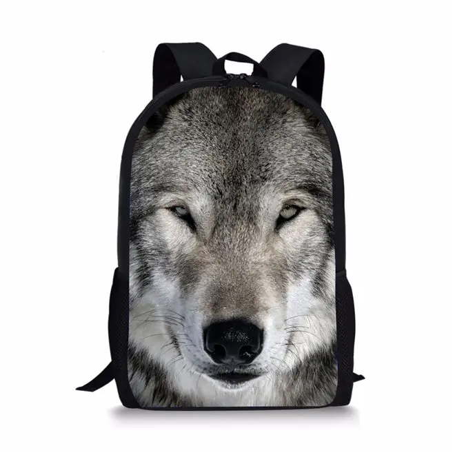 W1321C FORUDESIGNS/3 шт./компл. для маленьких детей, мальчиков Back To School сумки 3D волк узор Детский рюкзак для девочек-подростков Прохладный школьный - Цвет: W1321C