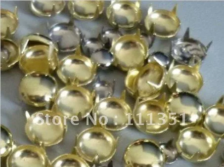 1000 шт 8 мм круглые золотые/серебряные шпильки в виде пирамиды панк рок гвозди DIY