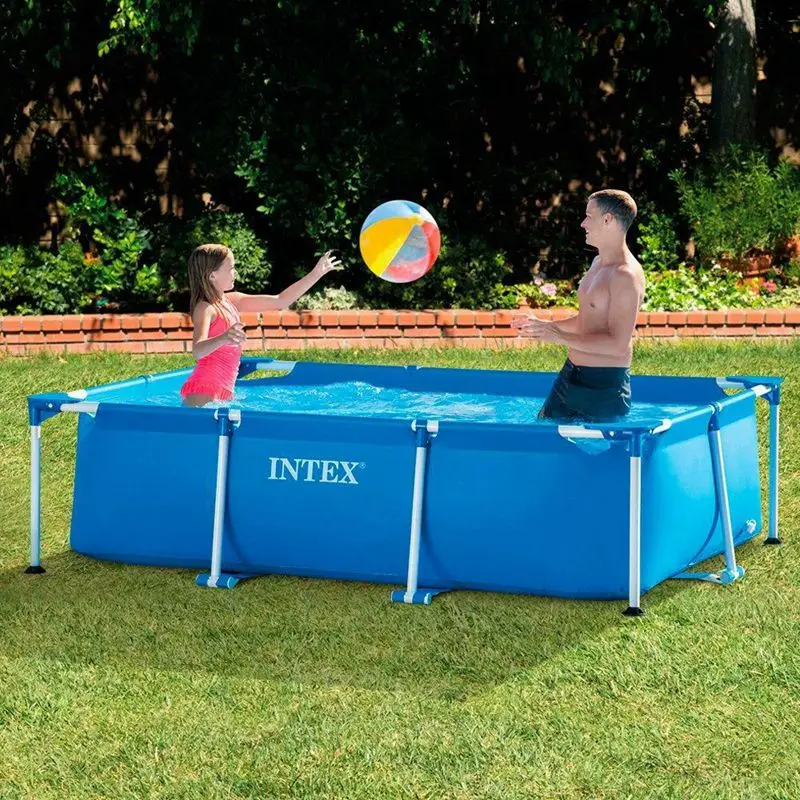 220x150x60 см Intex небольшой прямоугольный металлический каркас для бассейна легко