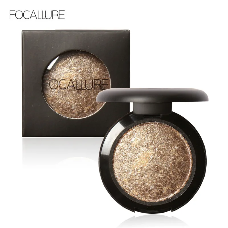 FOCALLURE 10 цветов запеченные тени для век Профессиональные Тени для век косметика инструменты Макияж Красота блеск мерцание - Цвет: 8