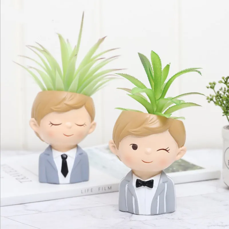 Милые парные горшки для маленьких мальчиков и девочек цветочный горшок