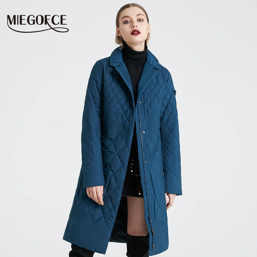 MIEGOFCE2019 Новая Коллекция От Дизайнера Весна Женская Парка Пальто Теплая Куртка Для