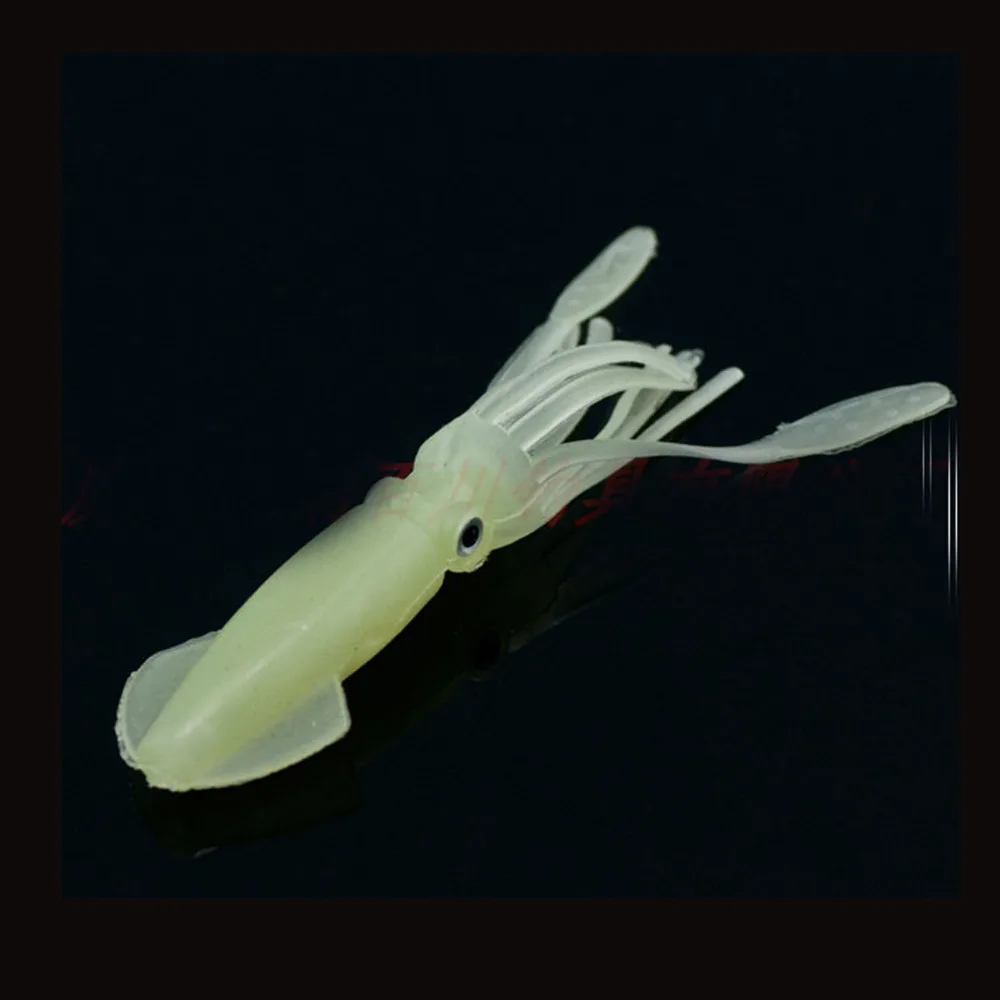 10 шт. Мягкая приманка для рыбалки кальмар осьминог силиконовая светящаяся ночь 5