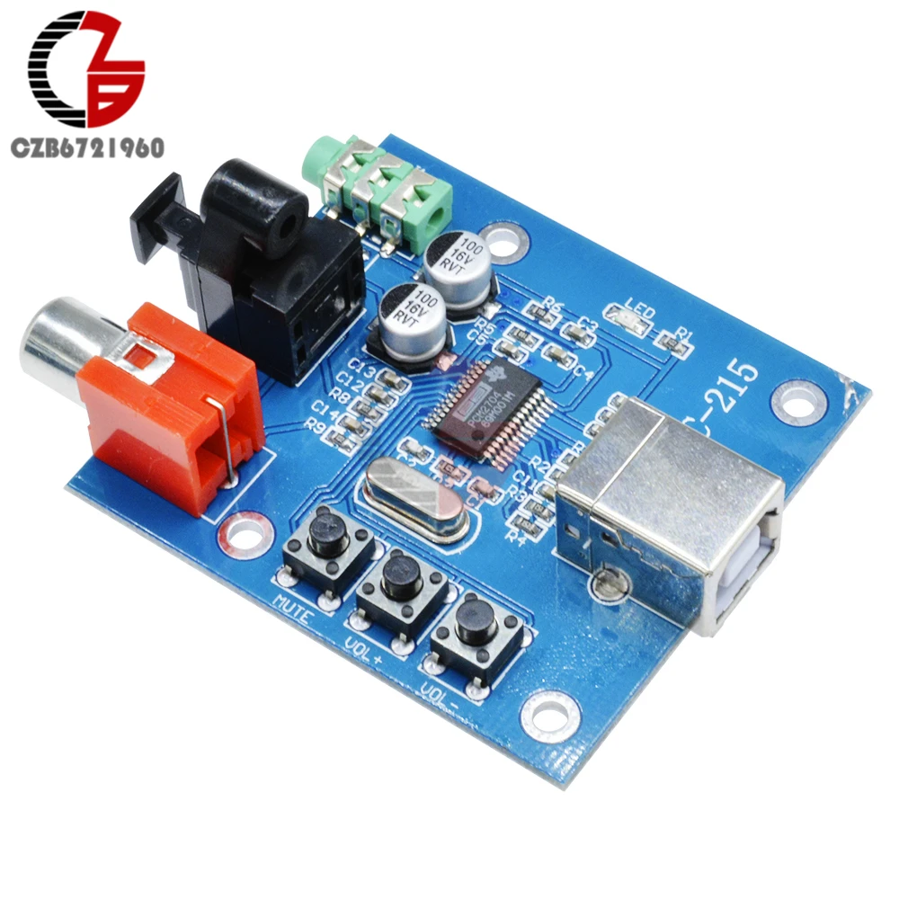 PCM2704 USB DAC to S/PDIF звуковая карта декодер плата 3 5 мм выход F/PC 2 канальный аналоговый