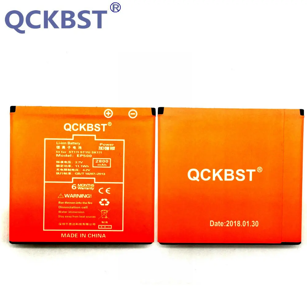 Аккумулятор QCKBST EP500 2800 мАч для Sony ST17I ST15I SK17I WT18I X8 U5I E15i wt18i | Мобильные телефоны и