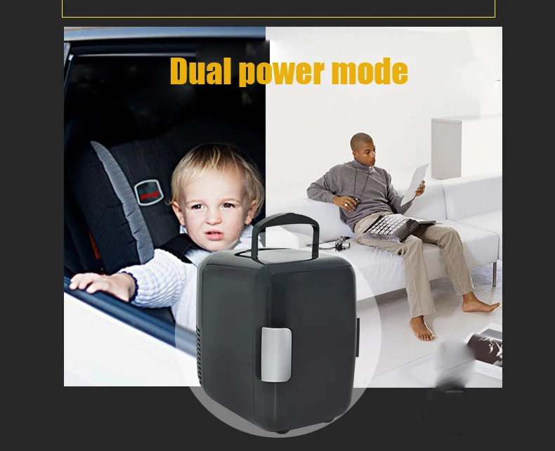 4L 220 V/12 V Мини-автомобиль/домашний двойной морозильник охладитель нагреватель Портативный Холодильник EU US Plus