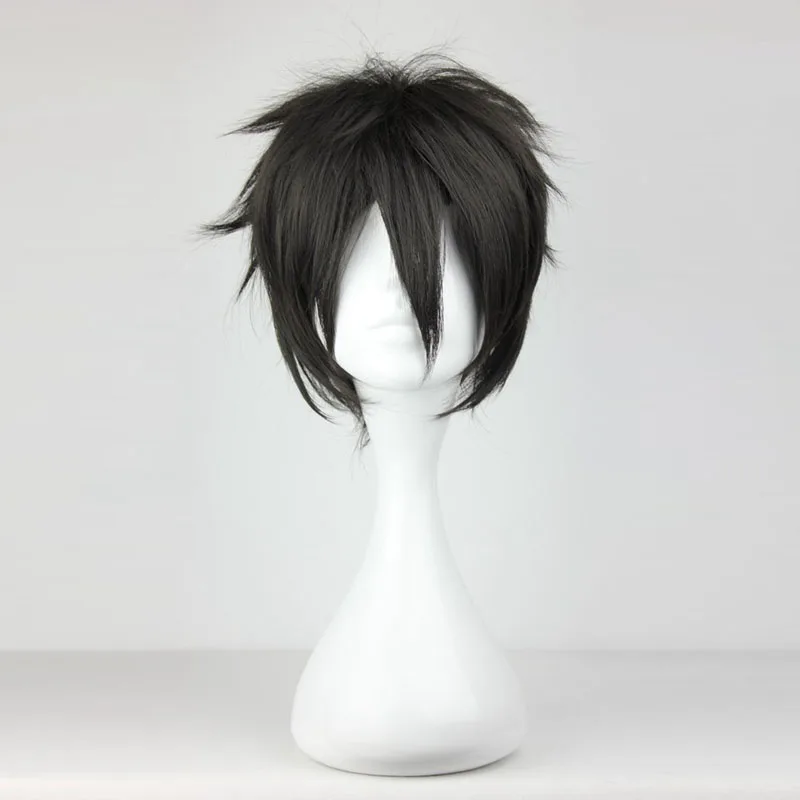 Аниме меч искусство онлайн косплей парик Kirigaya Kazuto SAO Kirito мужские волосы парики
