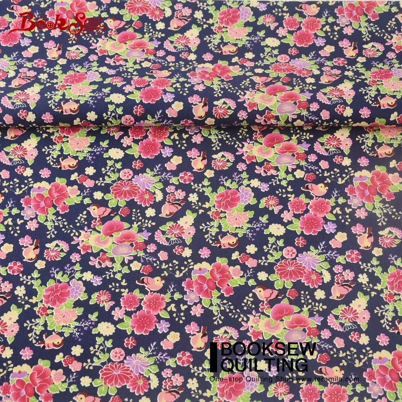 Хлопковое постельное белье Booksew из поплина Лоскутная одежда с цветами и птицами