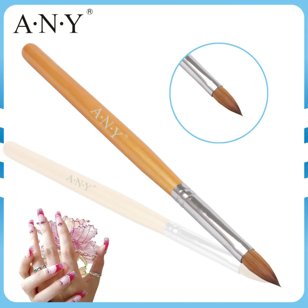 

Free Shipping ANY Wooden Handle 100% Pure Kolinsky Acrylic Nail Art Brush 10#Oval Single Piece