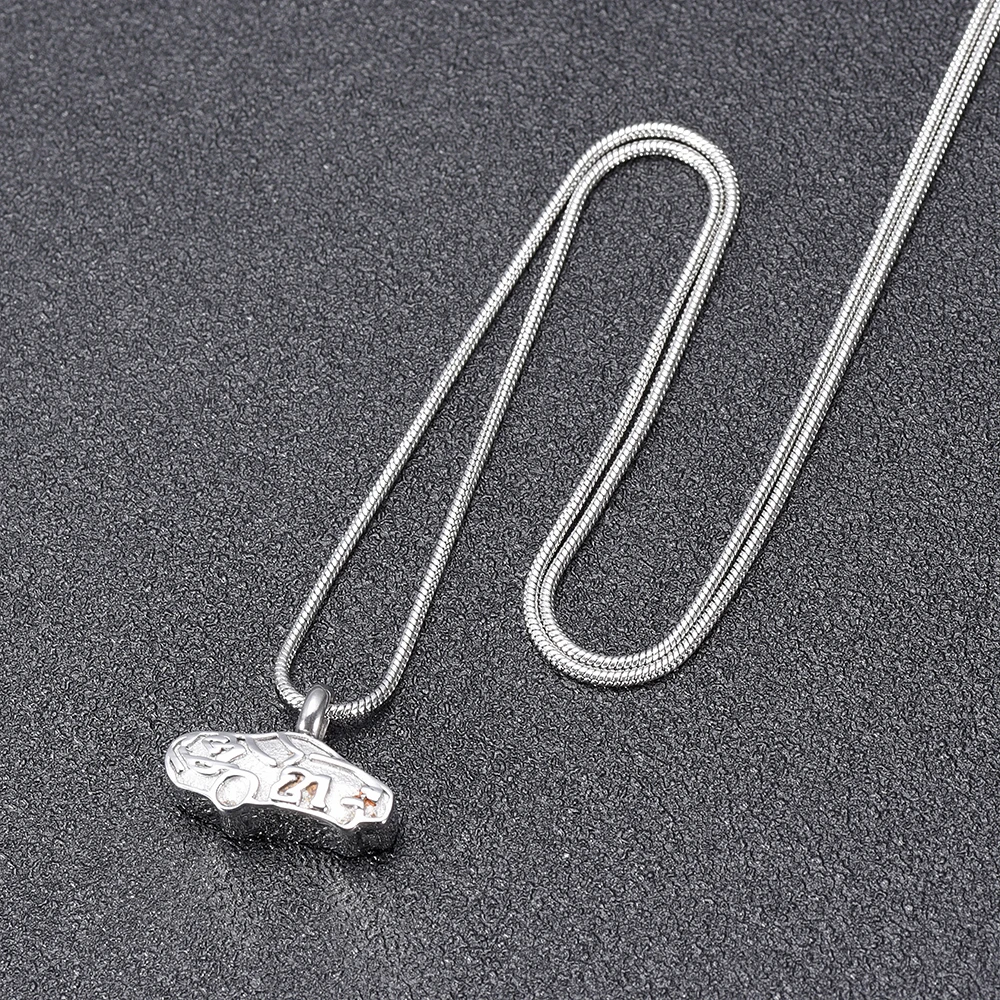 

IJD10004 Car Stainless Steel Cremation Urn Jewelry Hold Loved Ones Funeral Ashes Keepsake Cremation Necklace Pendant -Engravable