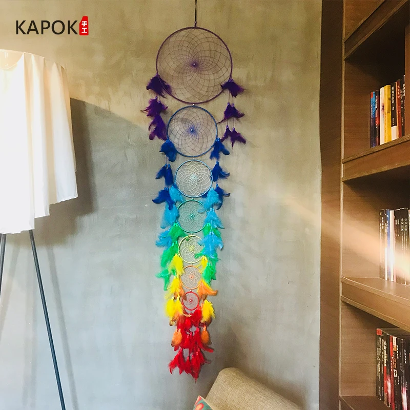 Новая мода Ловец снов подвесные индийские цветные перья креативные комнаты