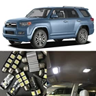 14 шт. белый светодиодный светильник без ошибок, лампы в комплекте для Toyota 2003-2015, 4-канальная внутренняя карта, купол, дверь, шаг, лампа для номерного знака, светильник