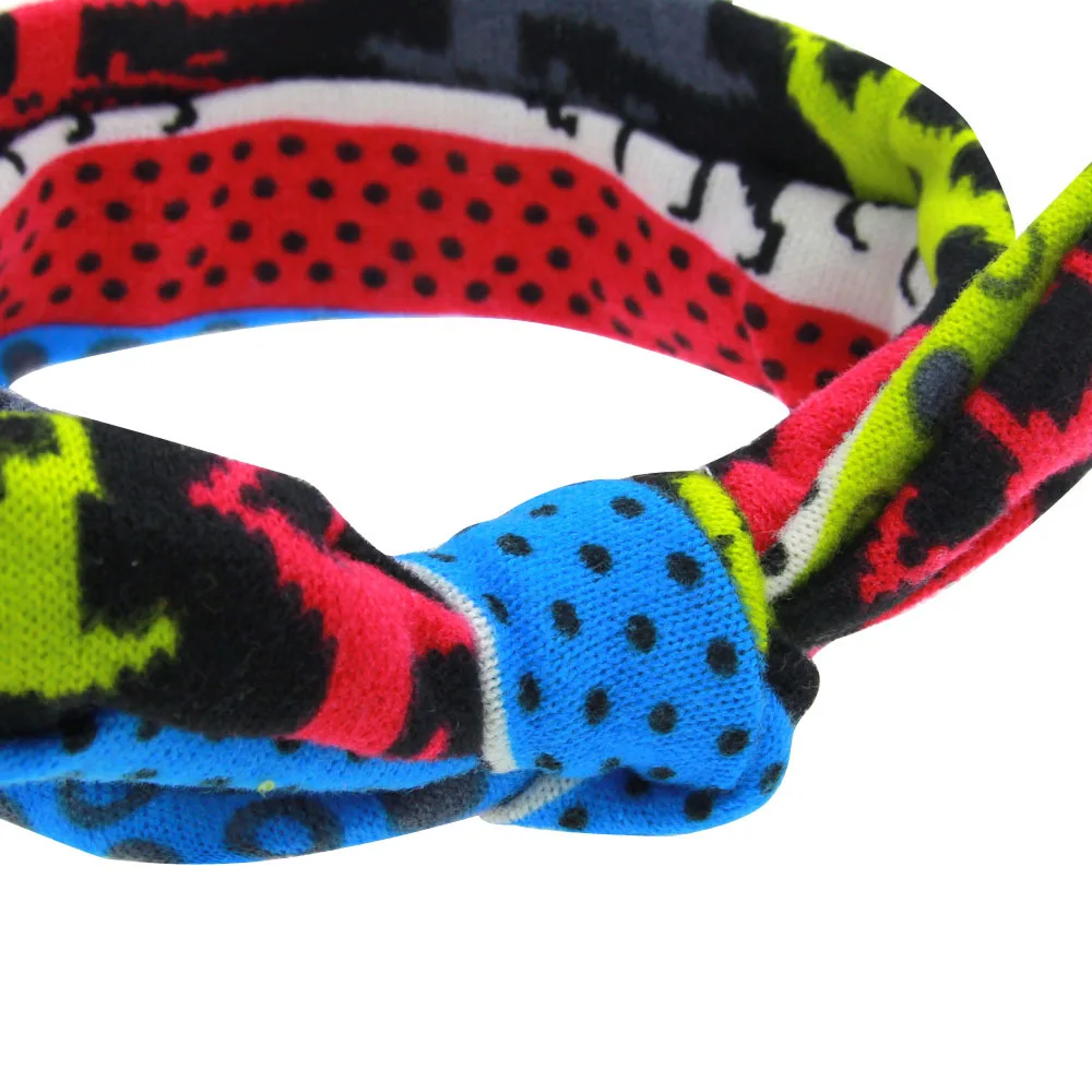 ADOMI 2Pcs/set Mom Baby Matching Leopard Cotton Printing Bow tie Headband Women Infant Kid Rabbit Ear Hair Accessories |