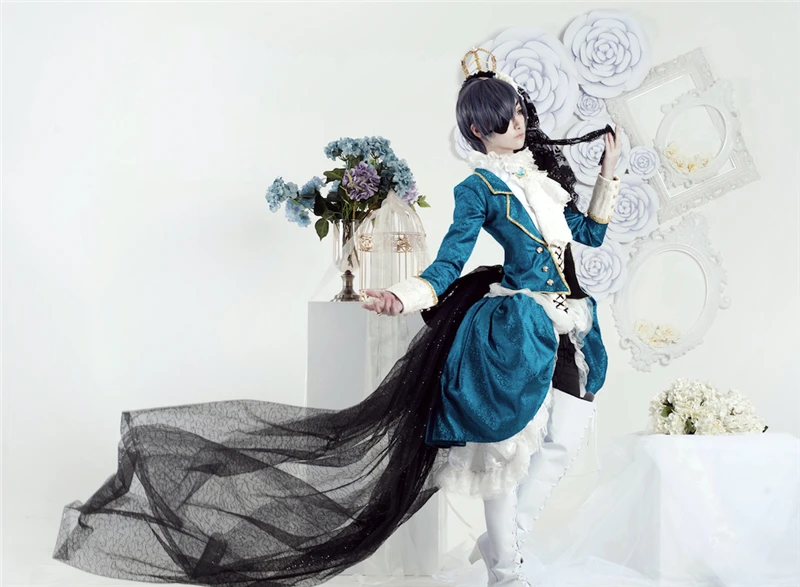 Ciel Phantomhive Black Butler Аниме Косплей Ciel Phantomhive Косплей Костюм ciel Illustrator Edition