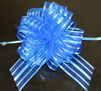 100 шт. большой 50 мм Натяжной бант Снежная пряжа органза подарочная упаковка