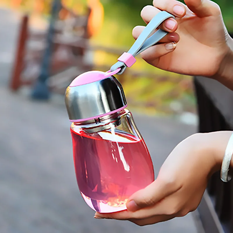 Простая стеклянная бутылка для воды в стиле пингвина с кувшин портативный милый